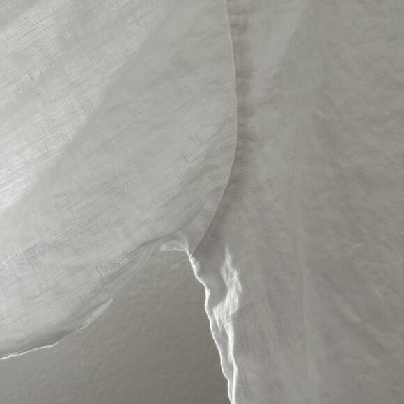 H&M Oversized Button Up Shirt Linen Minimalist White Lightweight Sz M - Picture 8 of 15